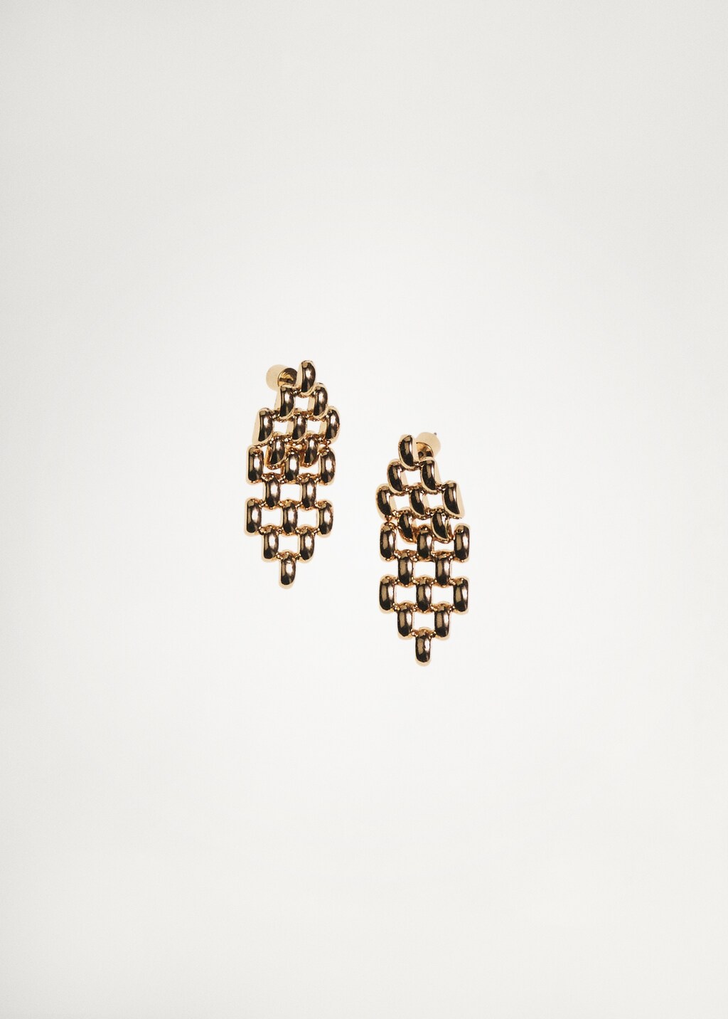 Link dangling earrings - Gold