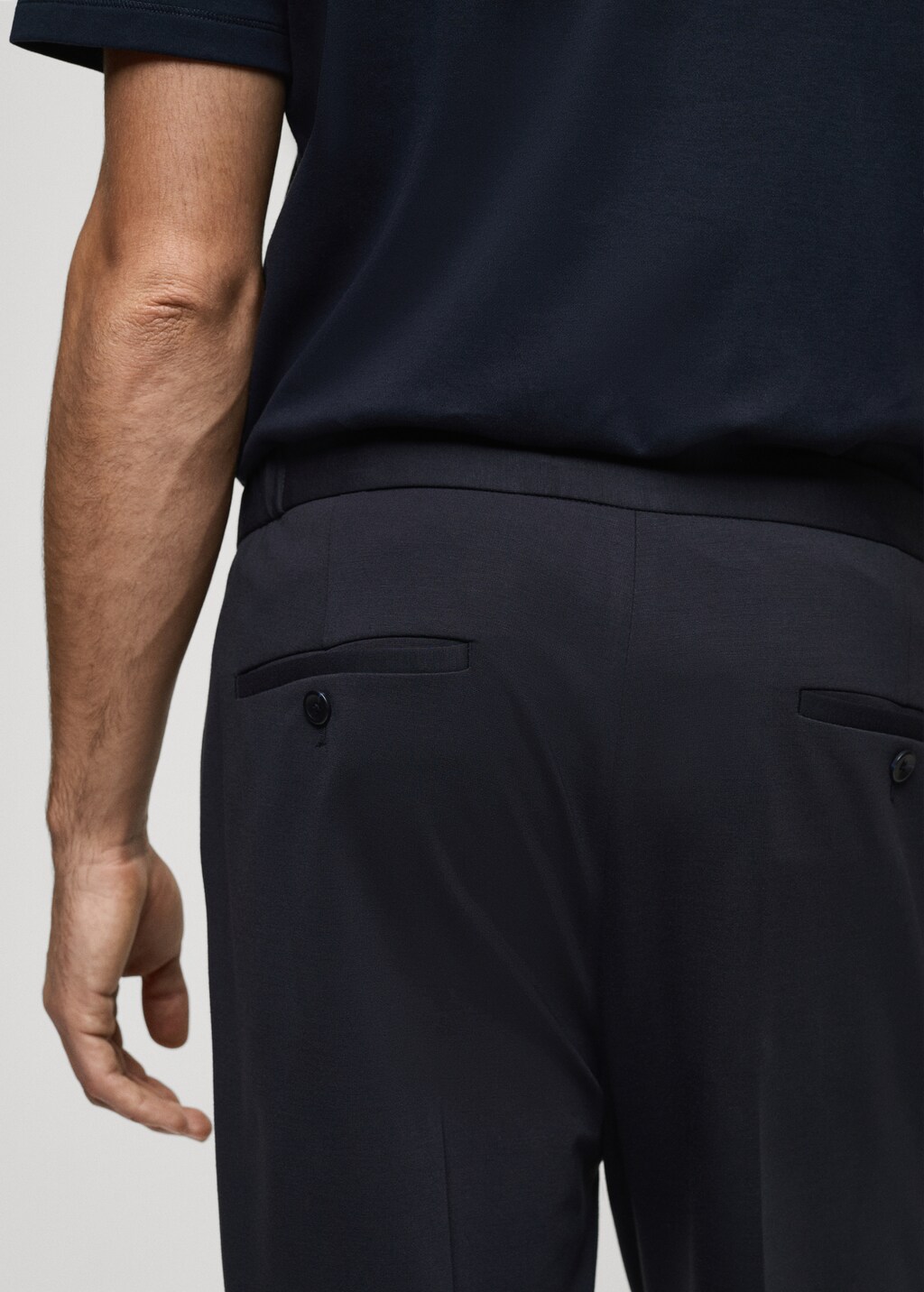 Zurich slim-fit suit trousers - Dark Navy