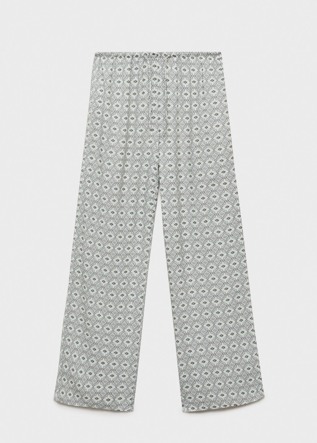 Flowy printed trousers - Light/Pastel Grey