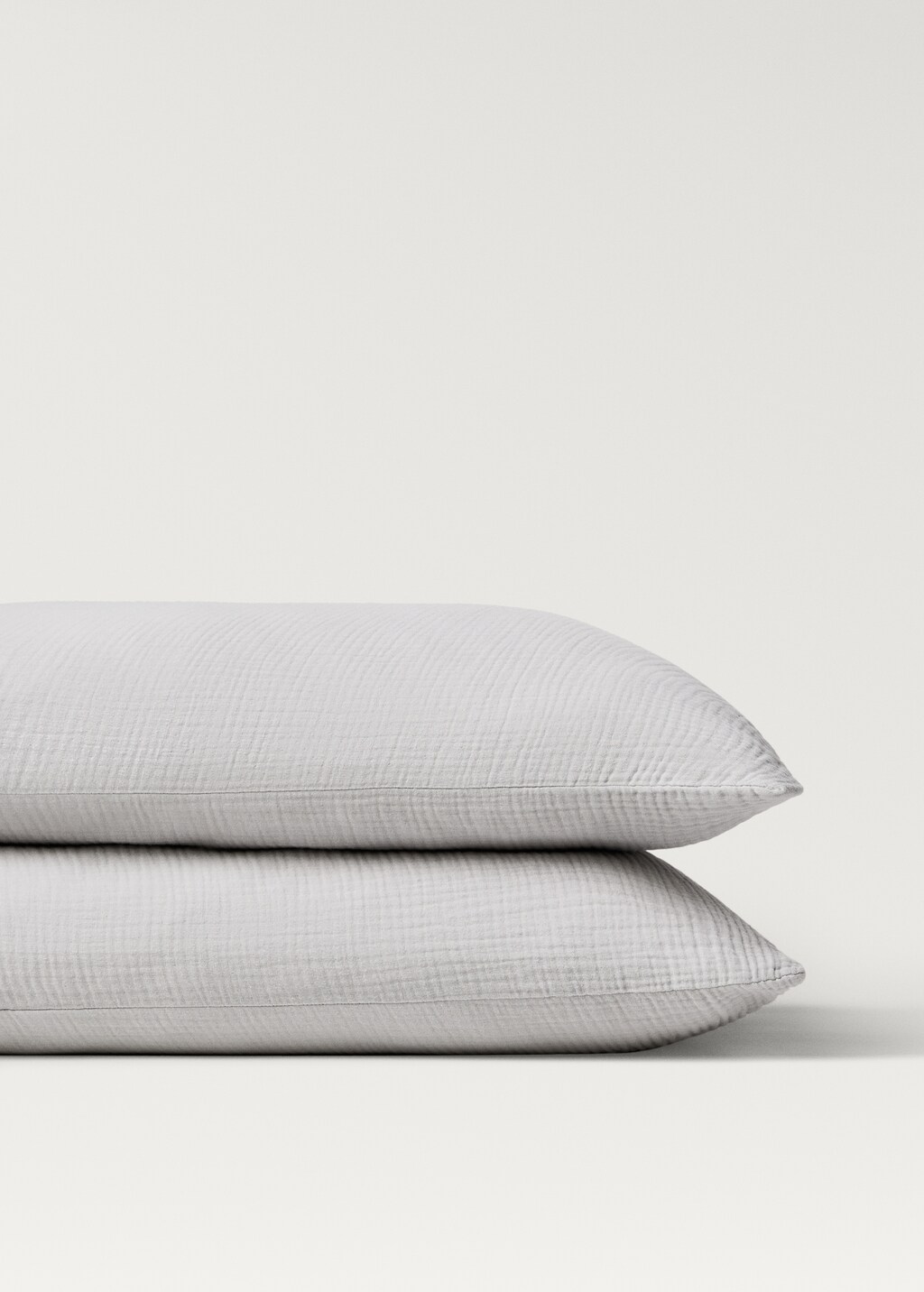 Cotton gauze pillowcase, 50x75 cm - Light/Pastel Grey