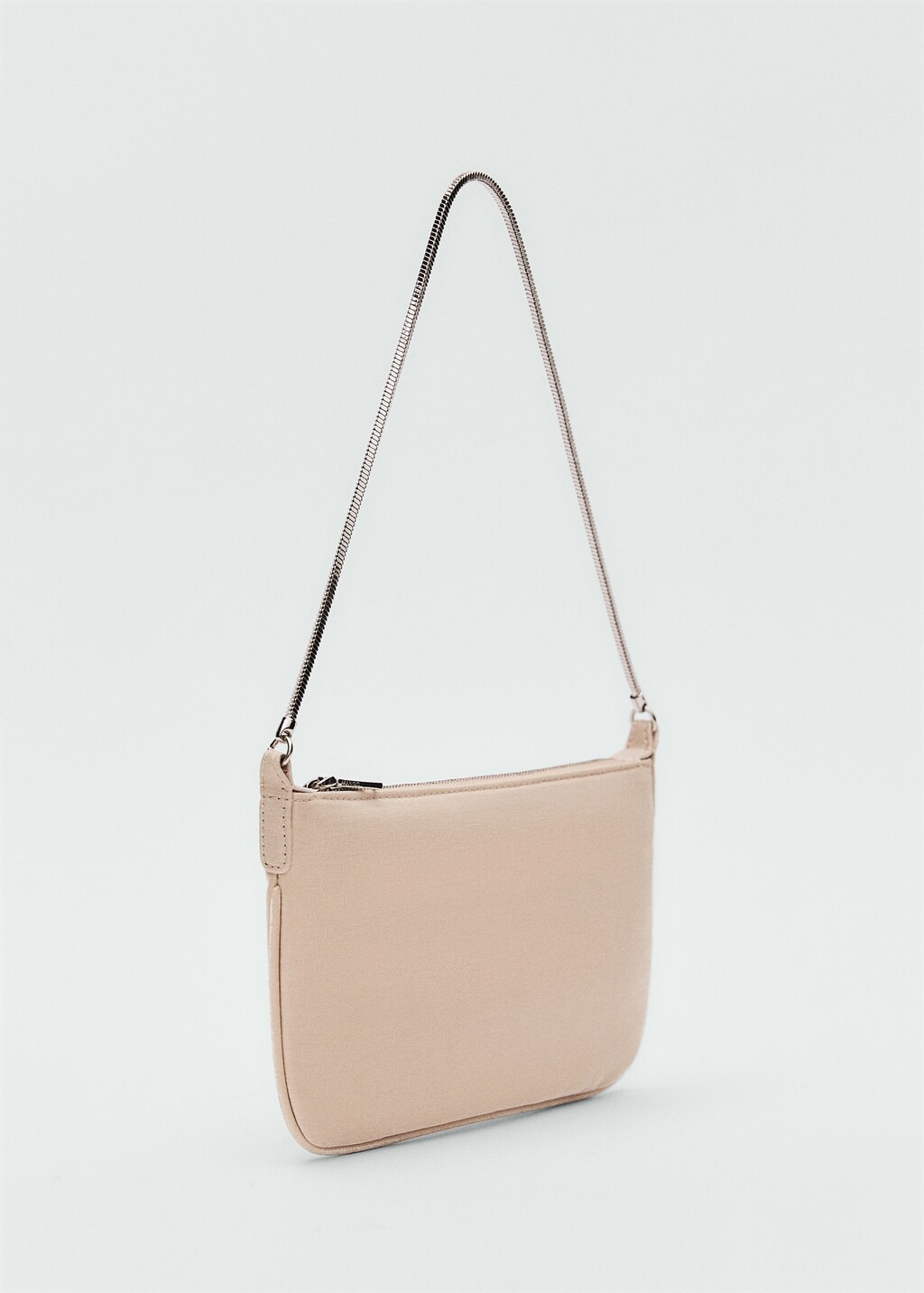 Shiny finish chain bag - Beige