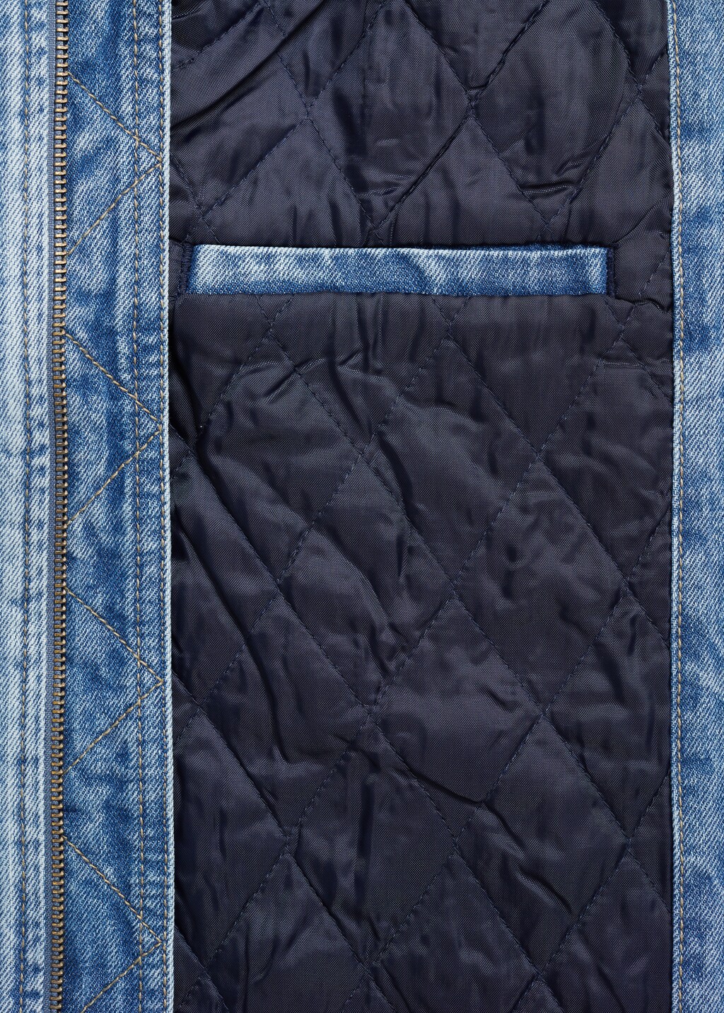 Quilted denim jacket - Medium Blue