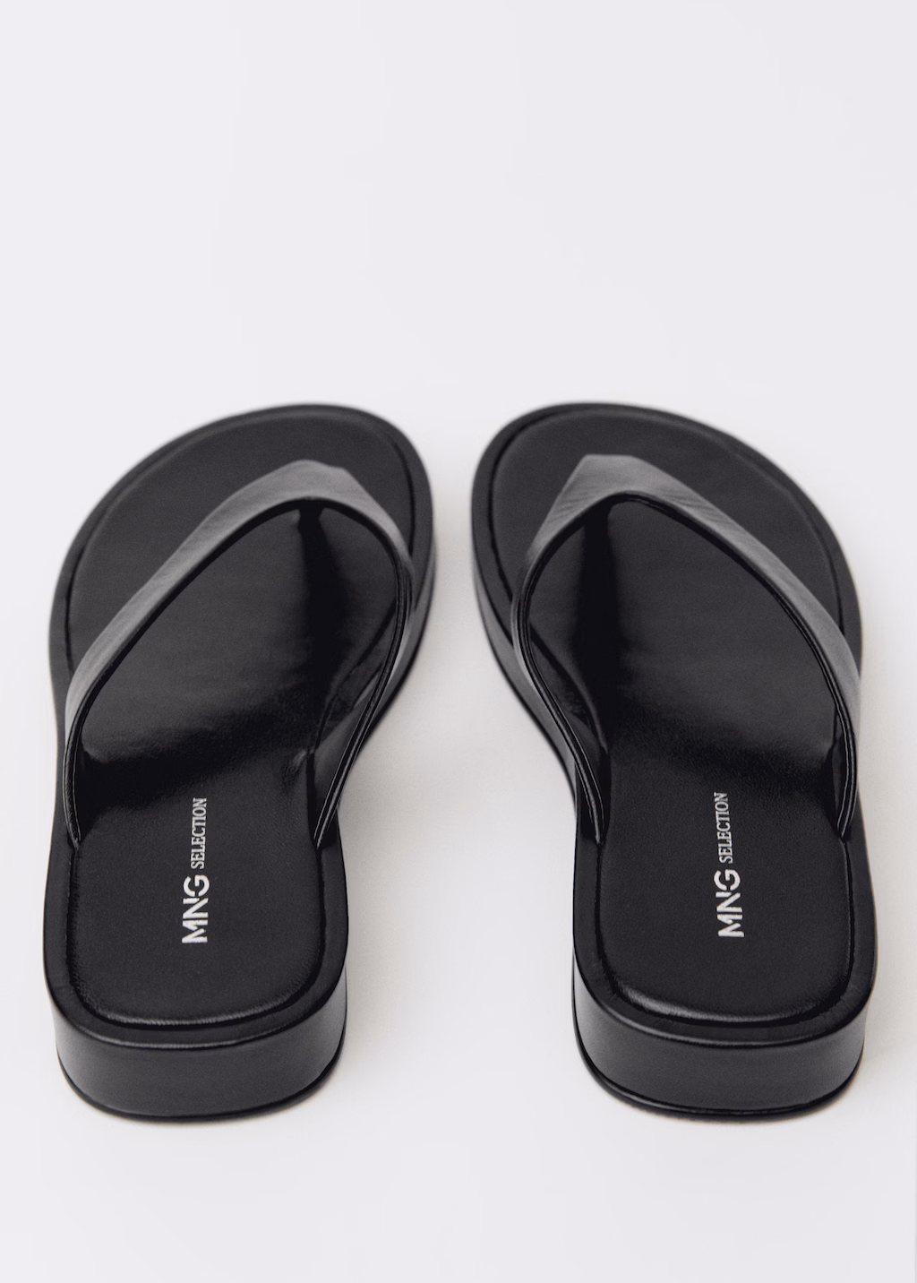 Leather straps sandals - Black