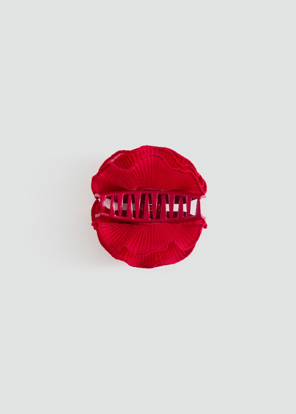 Textured-flower hair clip - Black