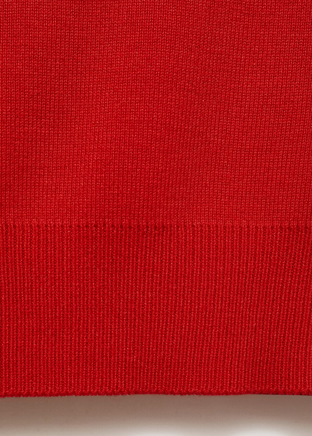 Cropped knitted polo shirt - Red