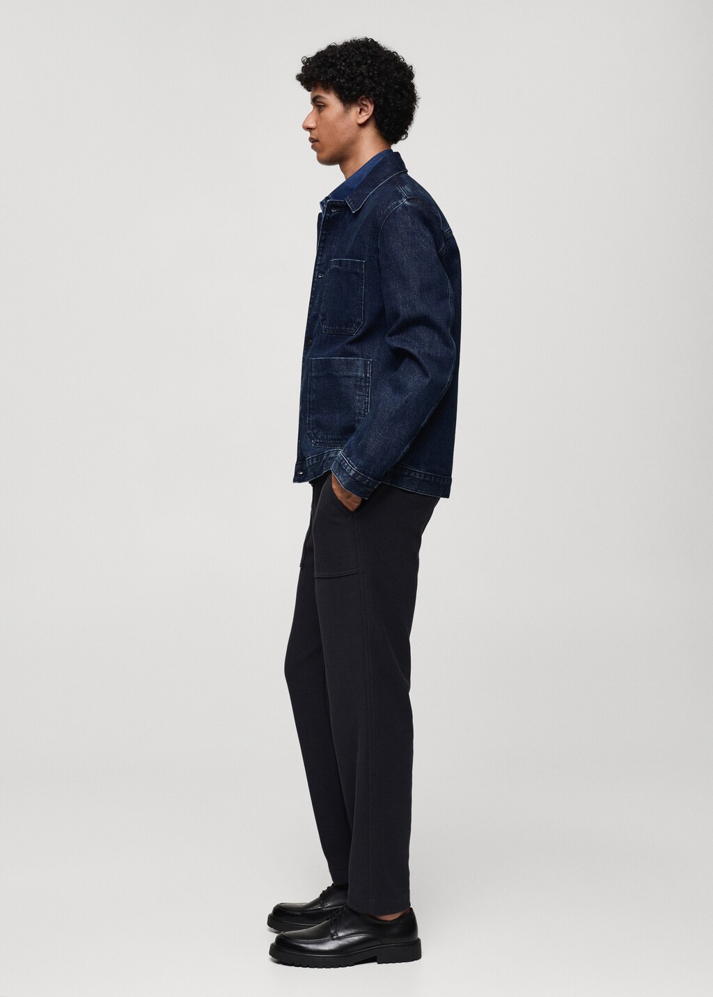 Pocketed denim jacket - Dark Blue