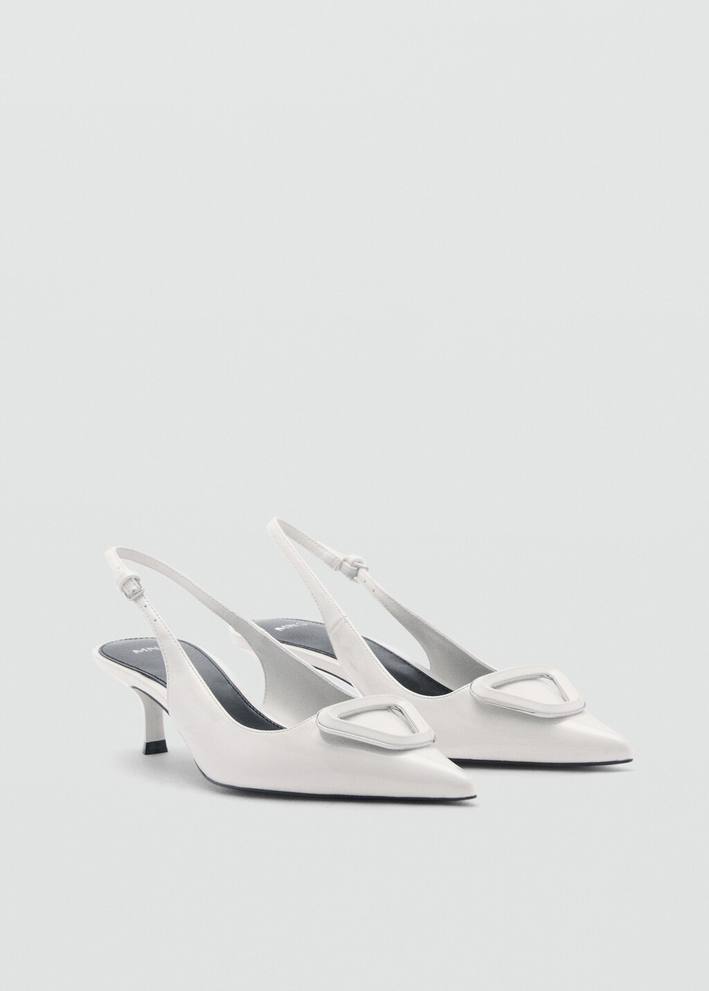 Heeled-shoe with detail - White
