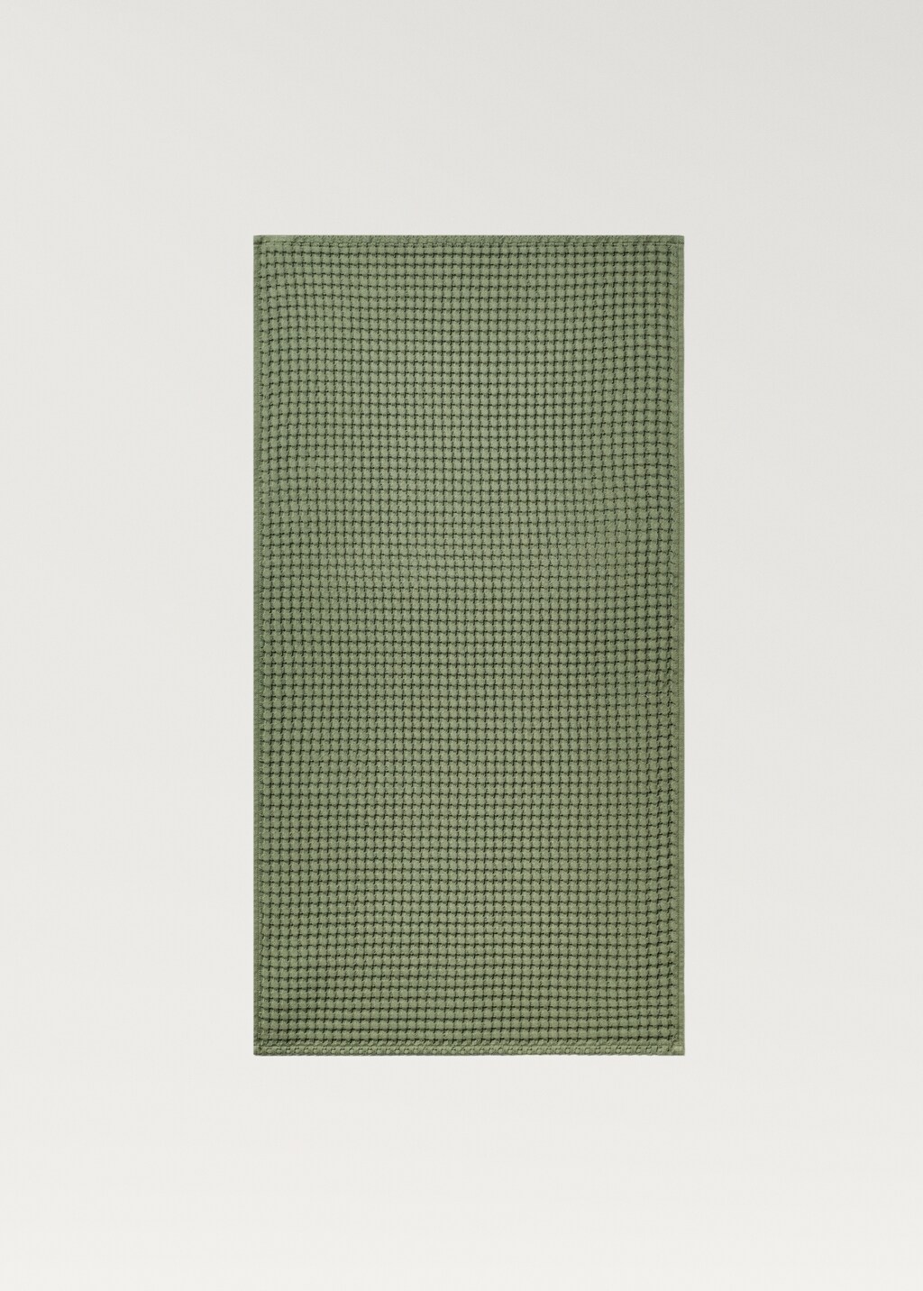 Washed waffle-cotton hand towel - Pink