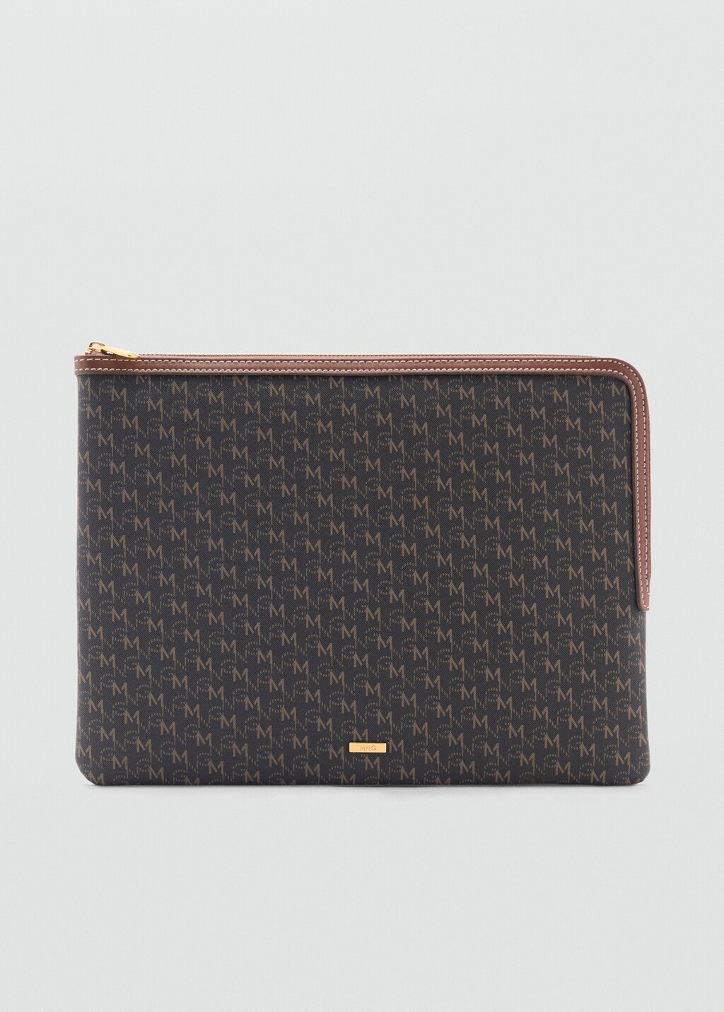 Laptop case with printed logo - Brown