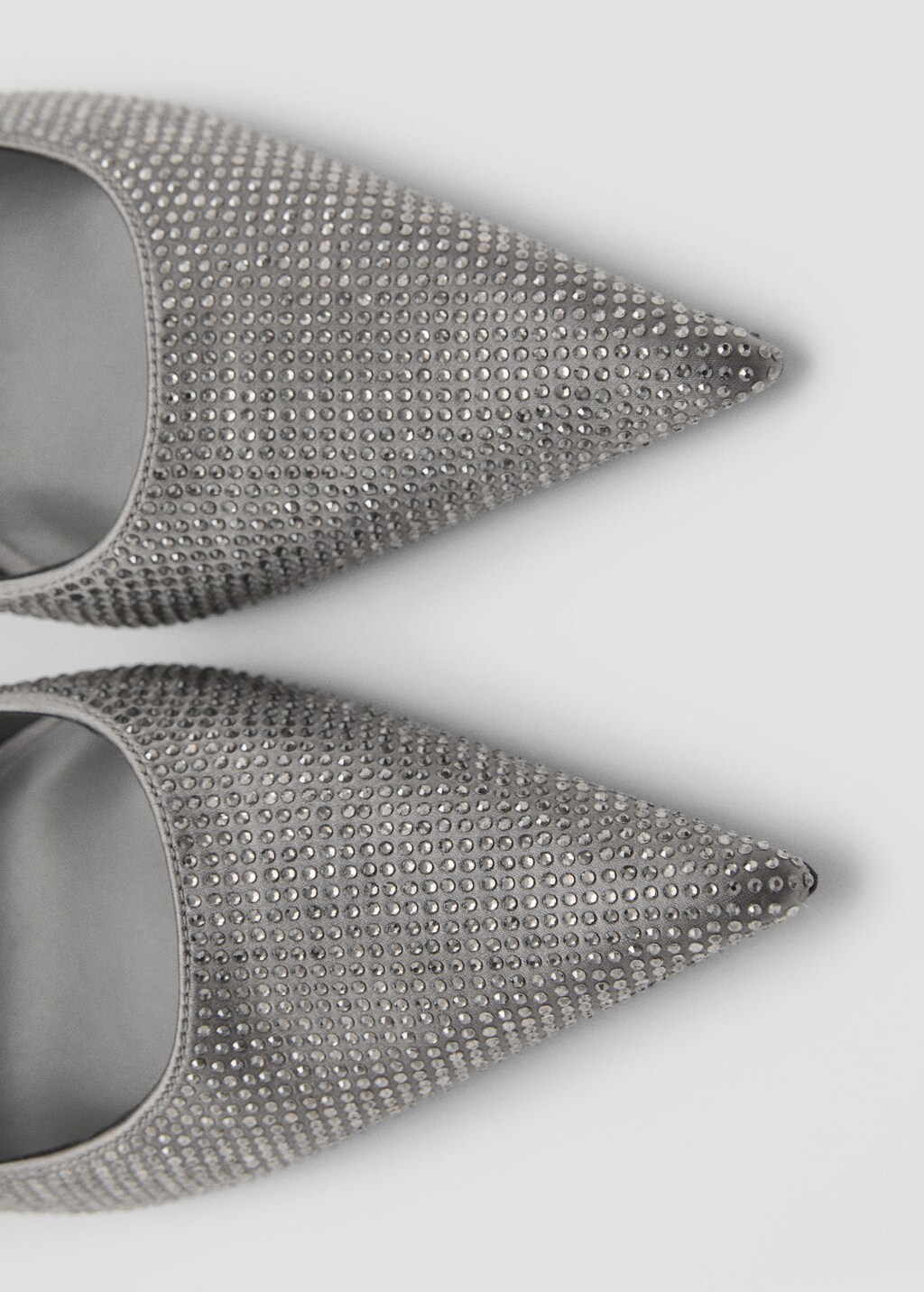 Rhinestone heel shoes - Silver