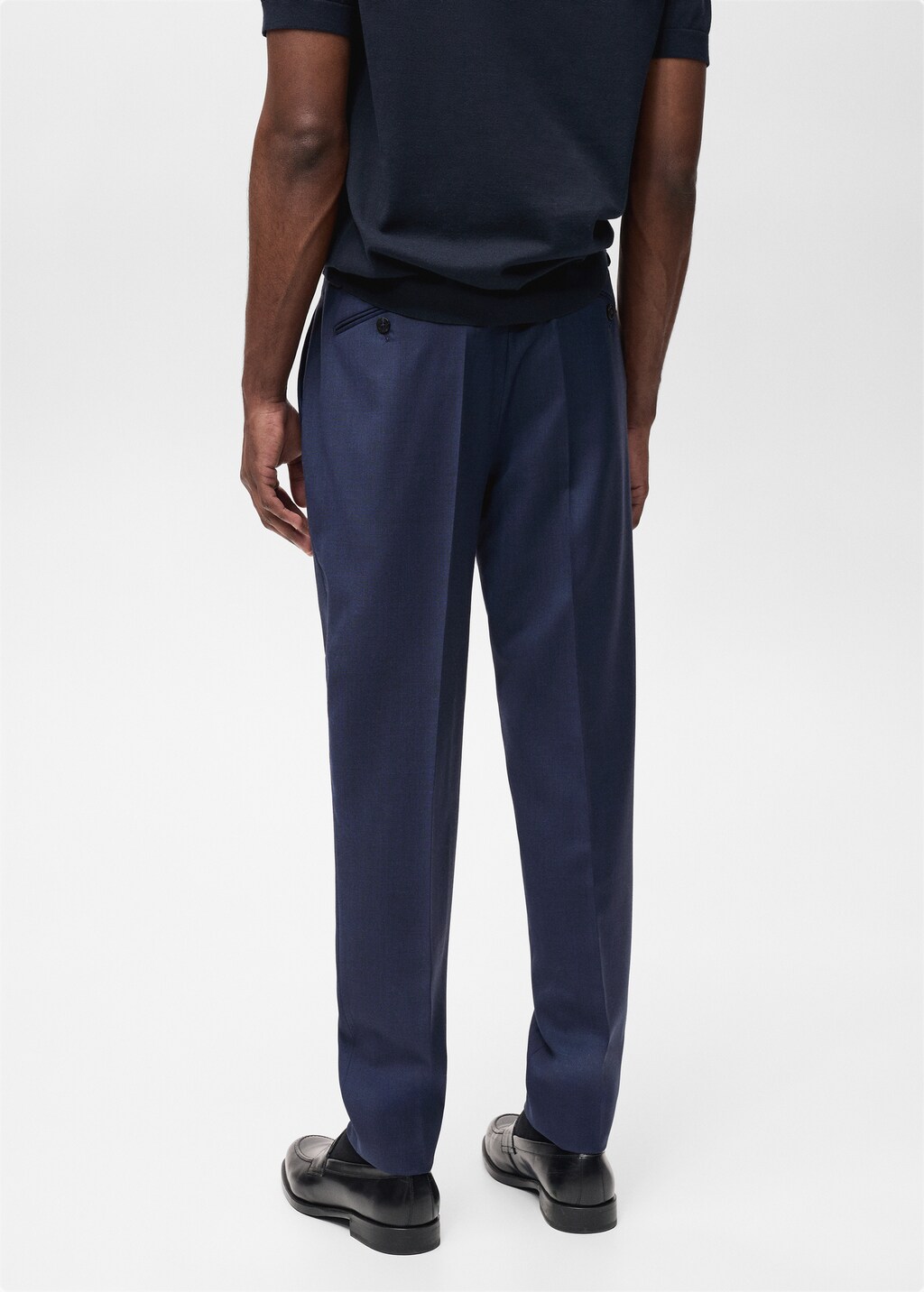 Turin 100% virgin wool suit trousers - Beige