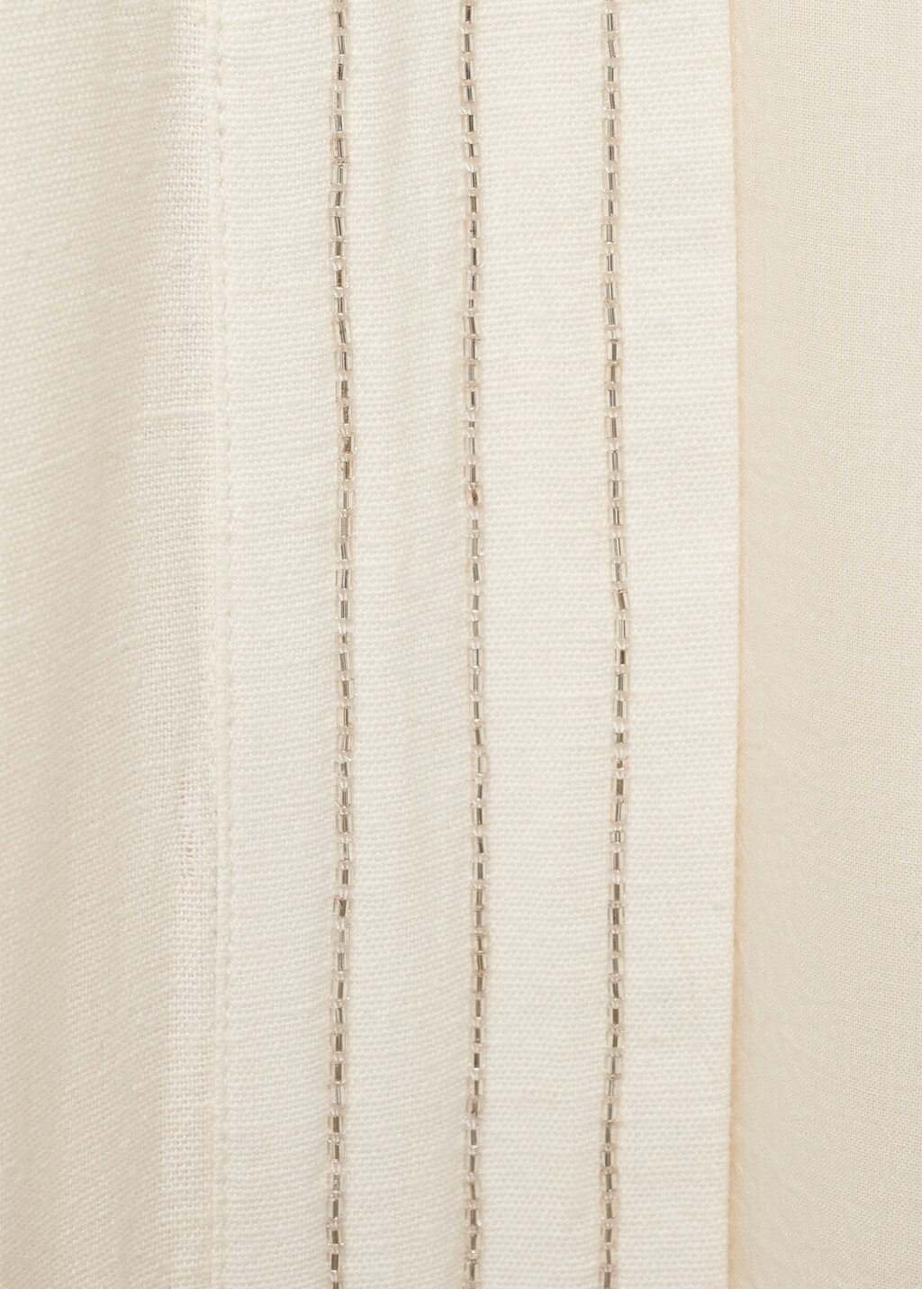 Embroidered cotton caftan - Off White