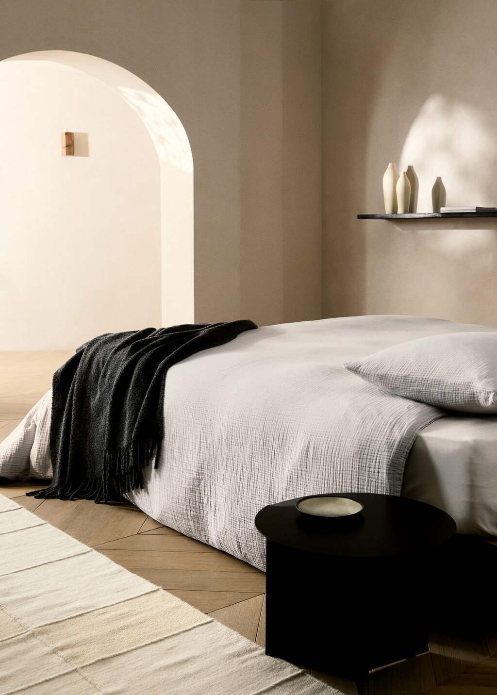 Cotton gauze duvet cover 150cm - Light/Pastel Grey