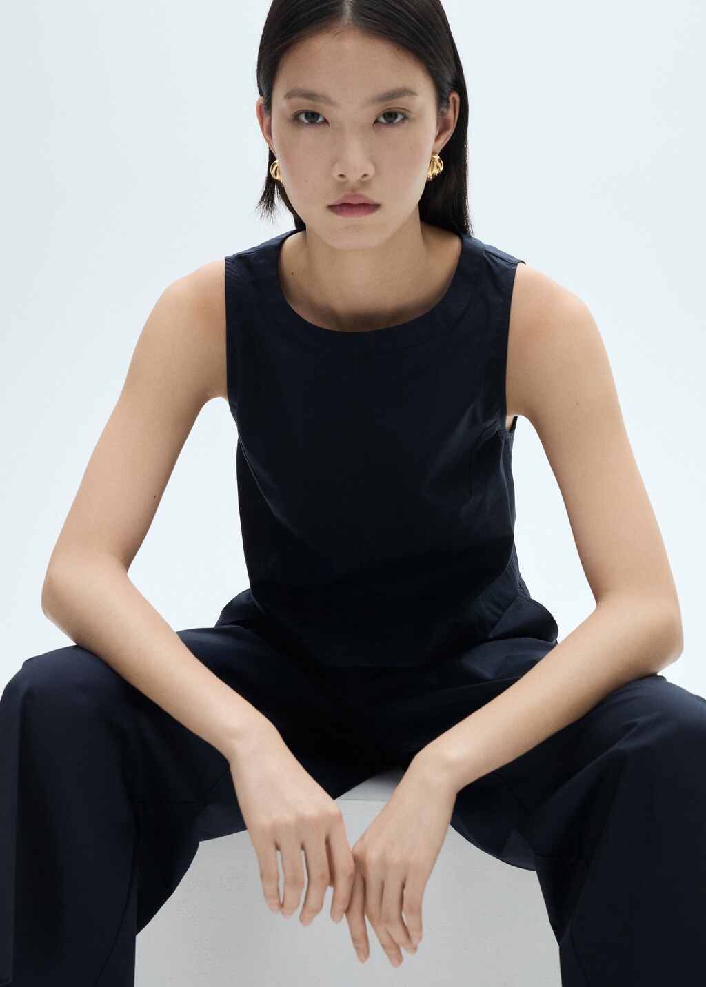 Cotton crop top - Mustard