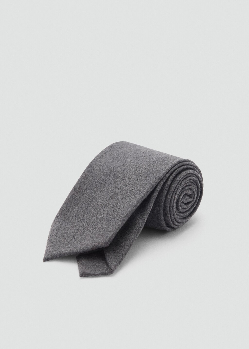100% wool plain tie - Grey