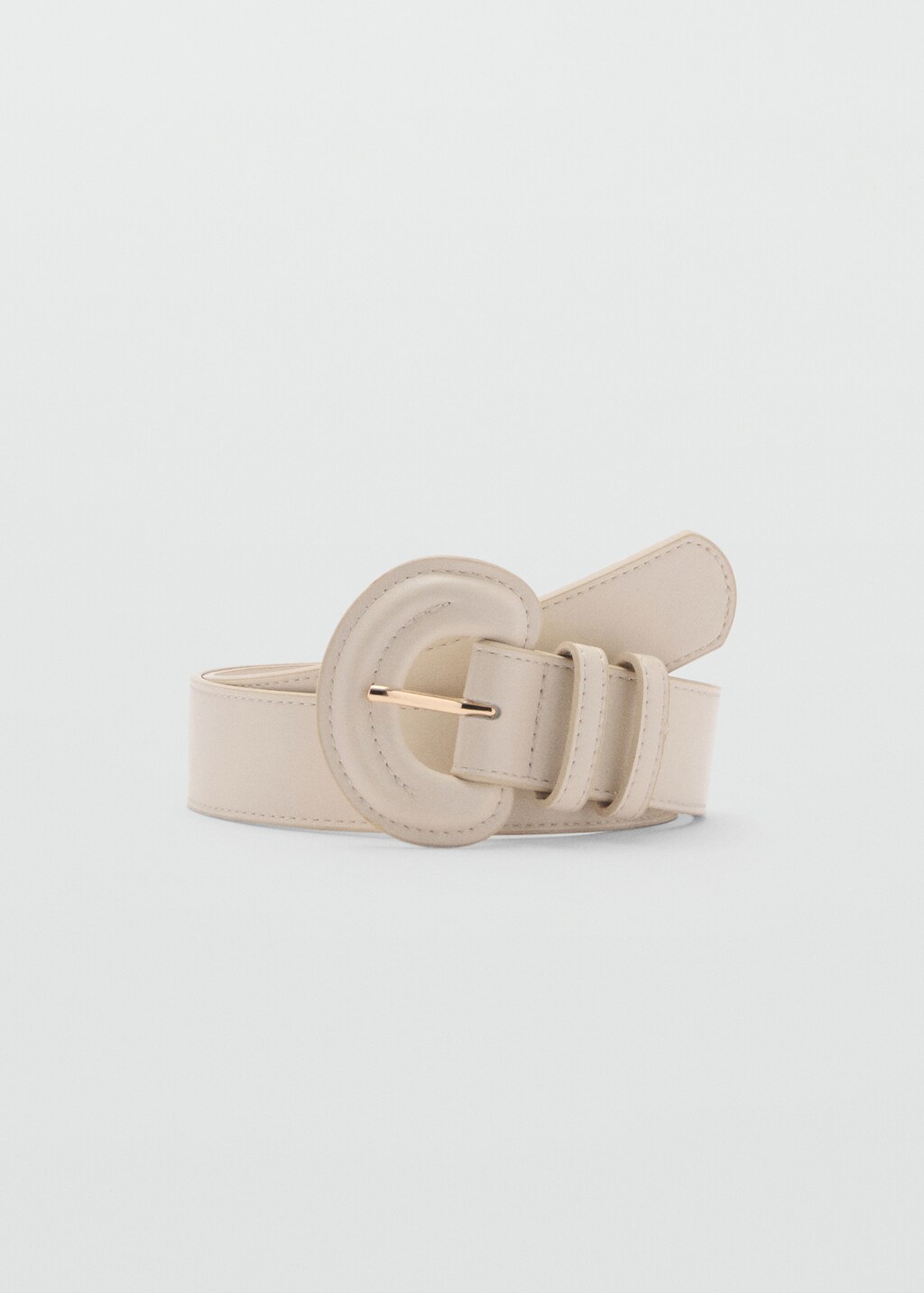 Oval buckle belt - Brown