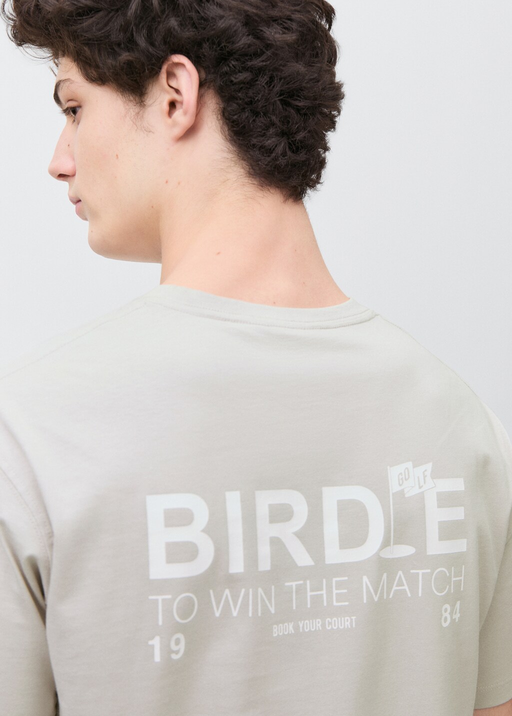 100% cotton t-shirt with printed drawing - Grey