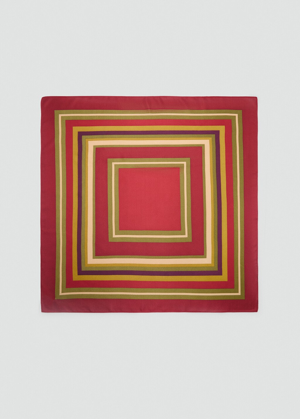 Geometric printed foulard - Red