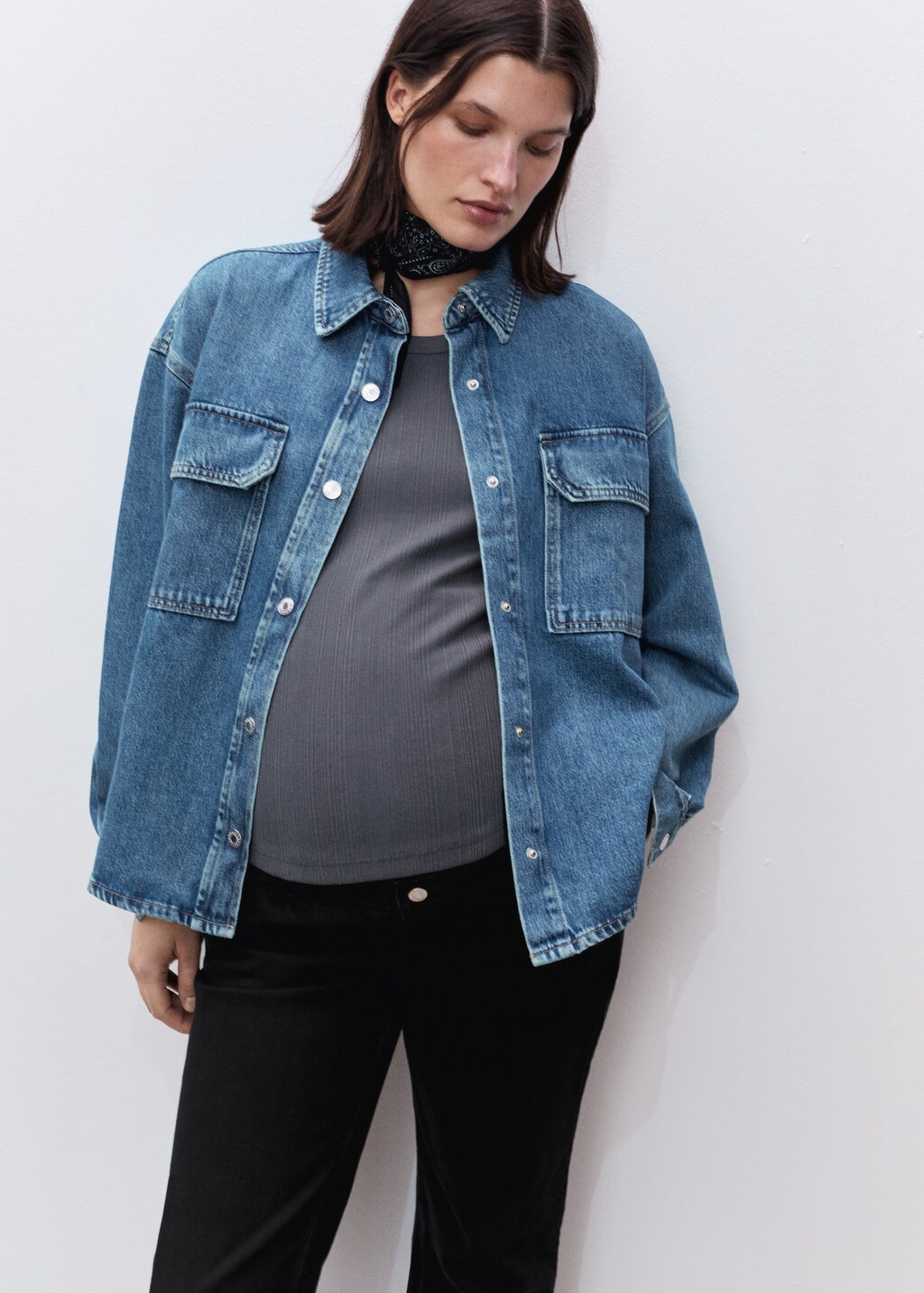 Maternity Straight Jeans - Medium Blue