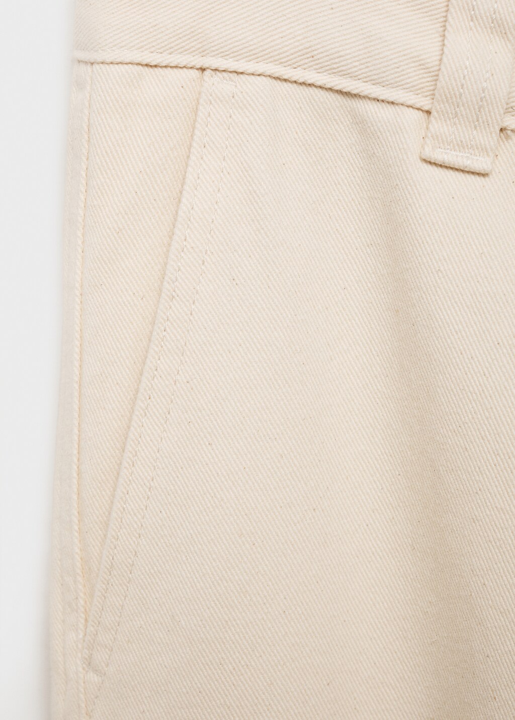 Regular fit cotton jeans - Off White