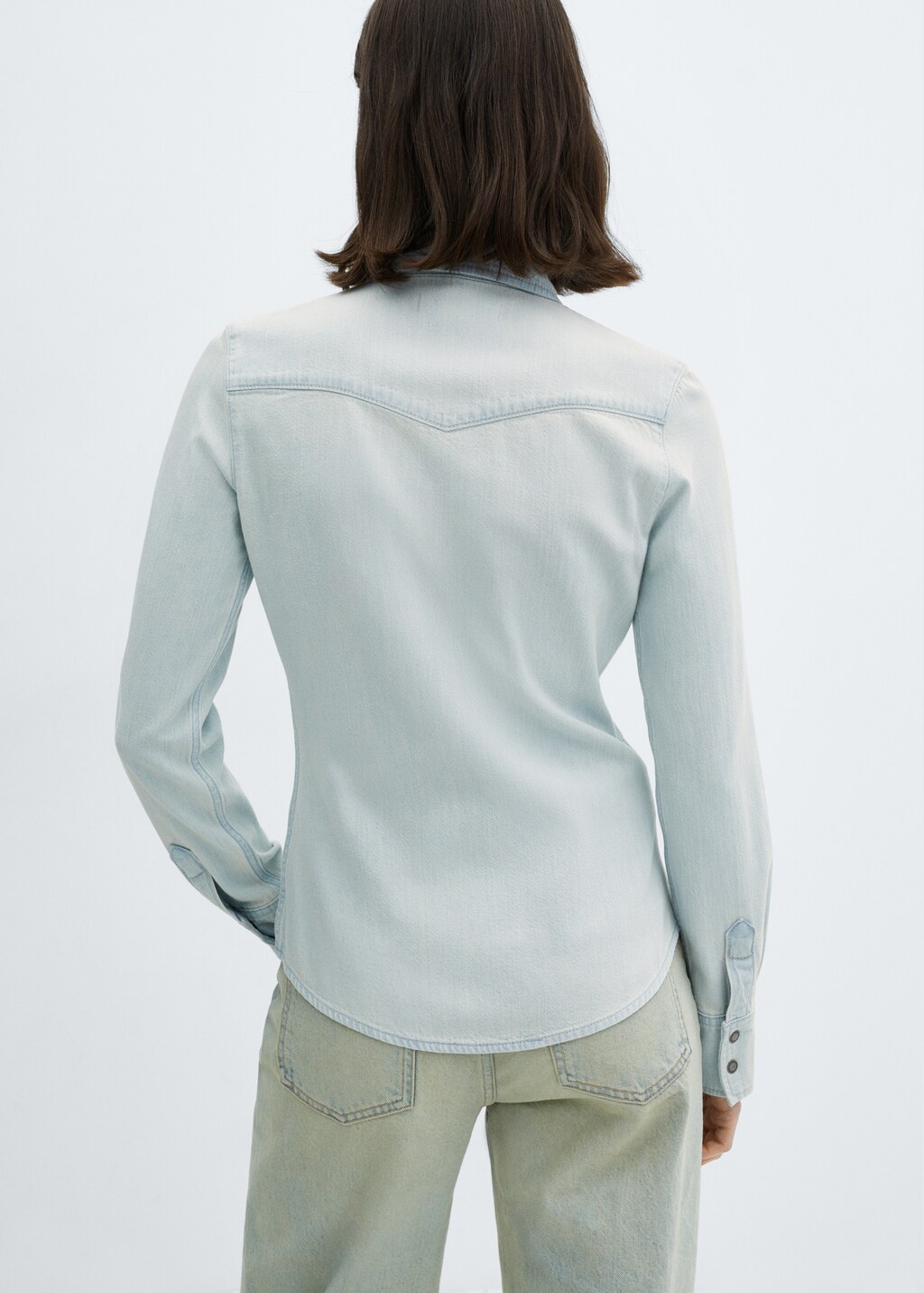 Chest-pocket denim shirt - Medium Blue