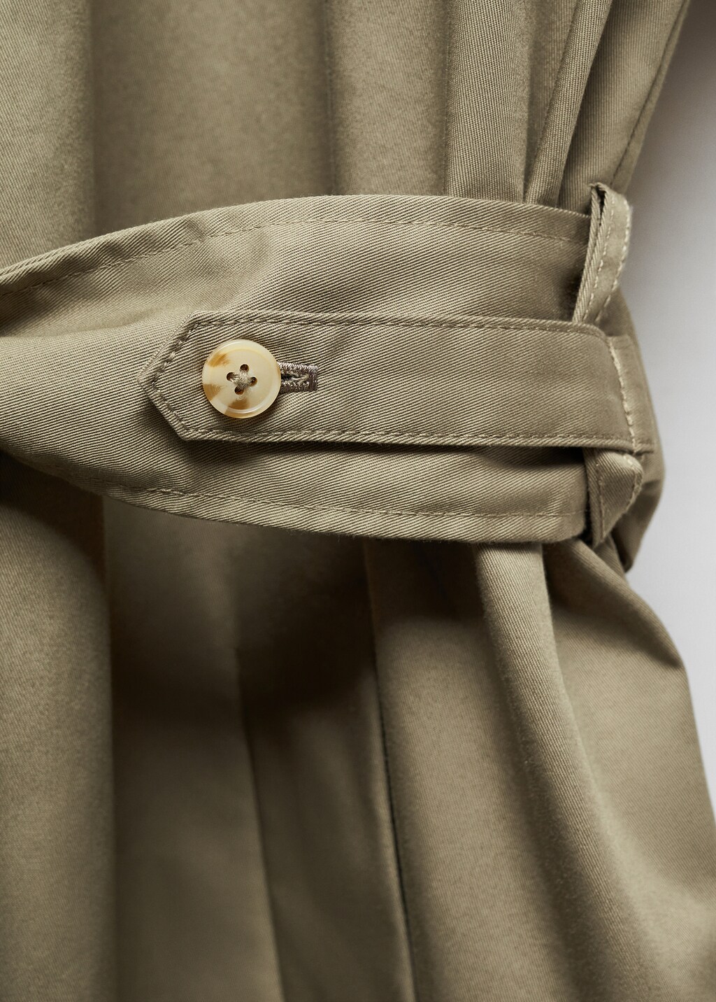 Belt cotton-blend trench - Khaki