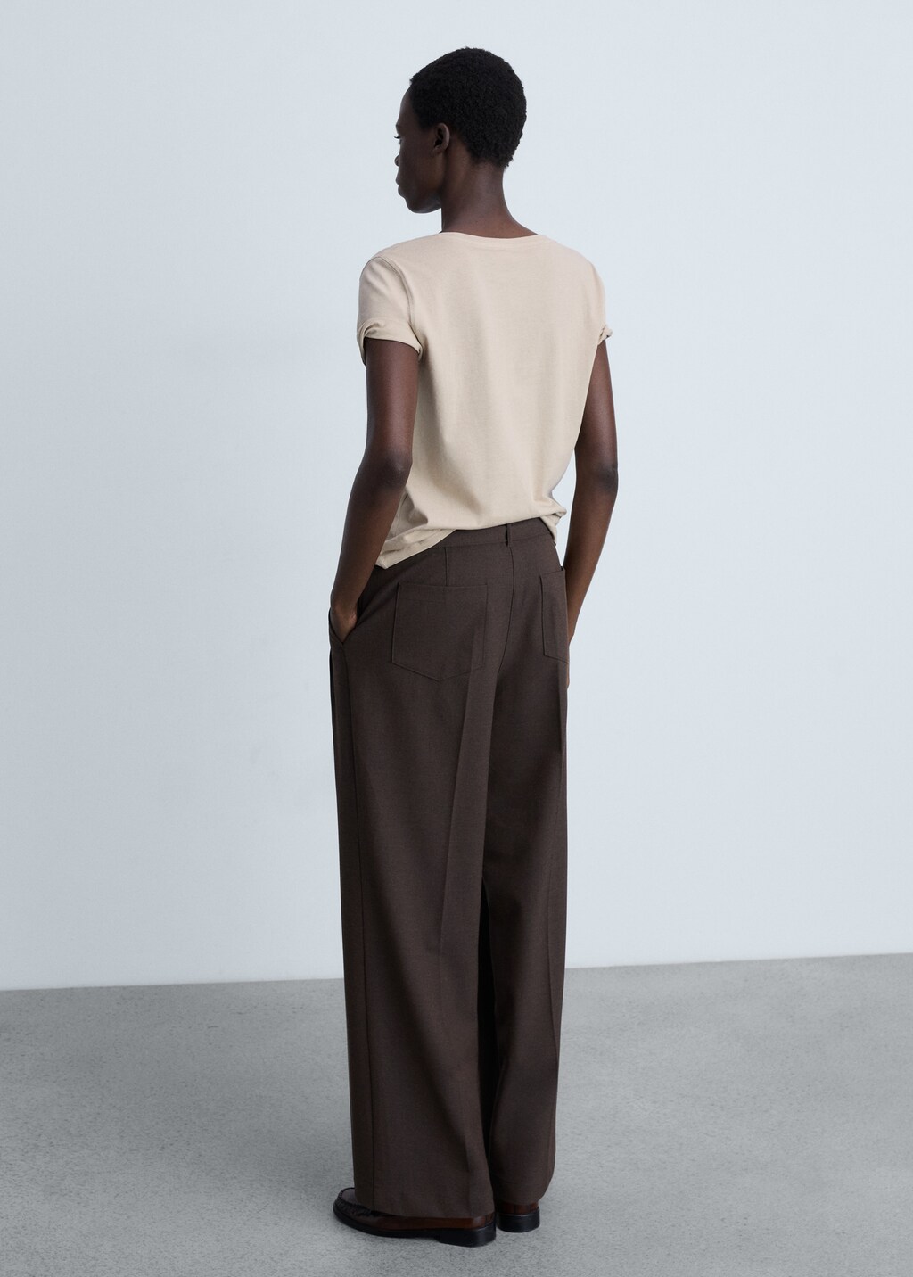 V-neck cotton T-shirt - White