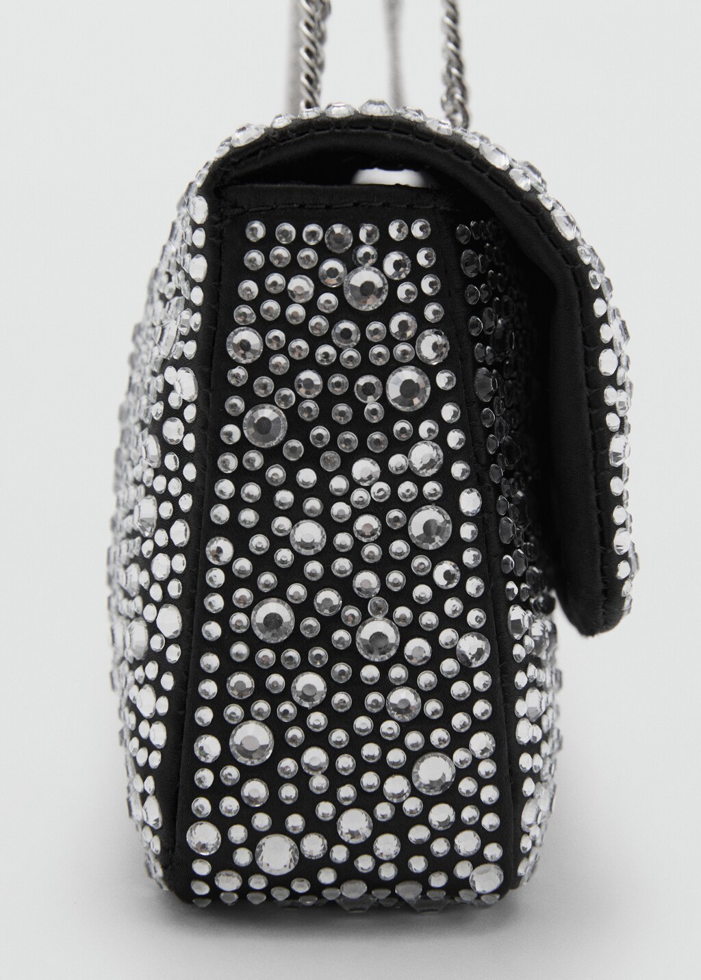 Crystal flap bag - Black