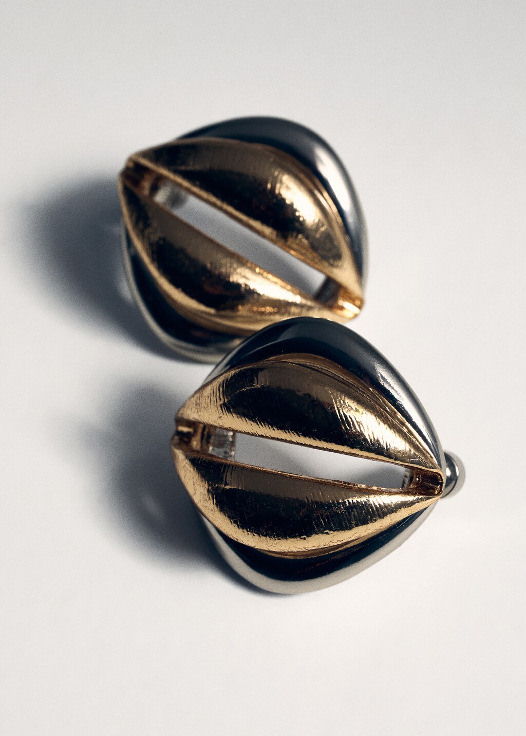 Two-tone earrings - Gold