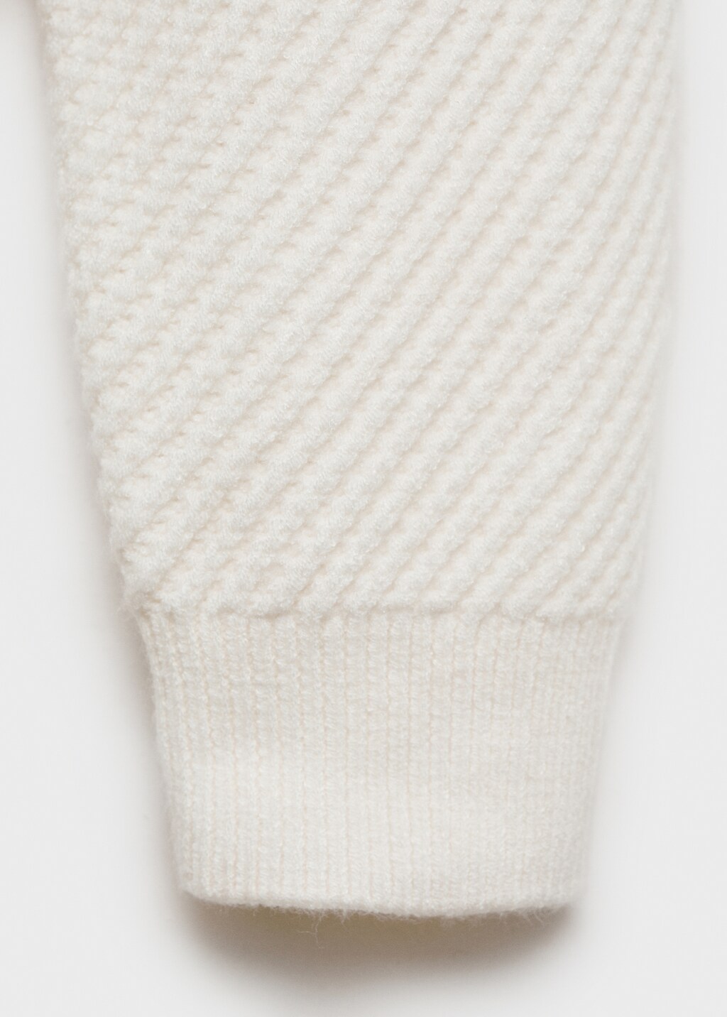 Striped ribbed-knit sweater - Ecru