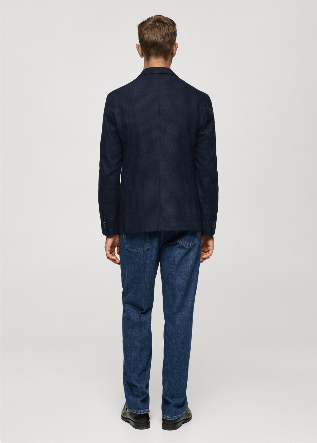 Slim-fit wool blazer - Medium Brown