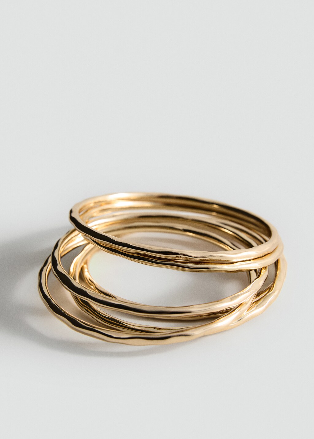 Rigid bracelets set - Gold