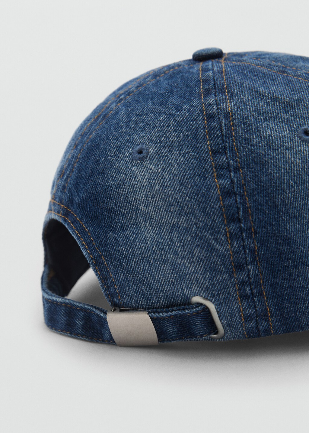 Denim cap with visor - Medium Blue