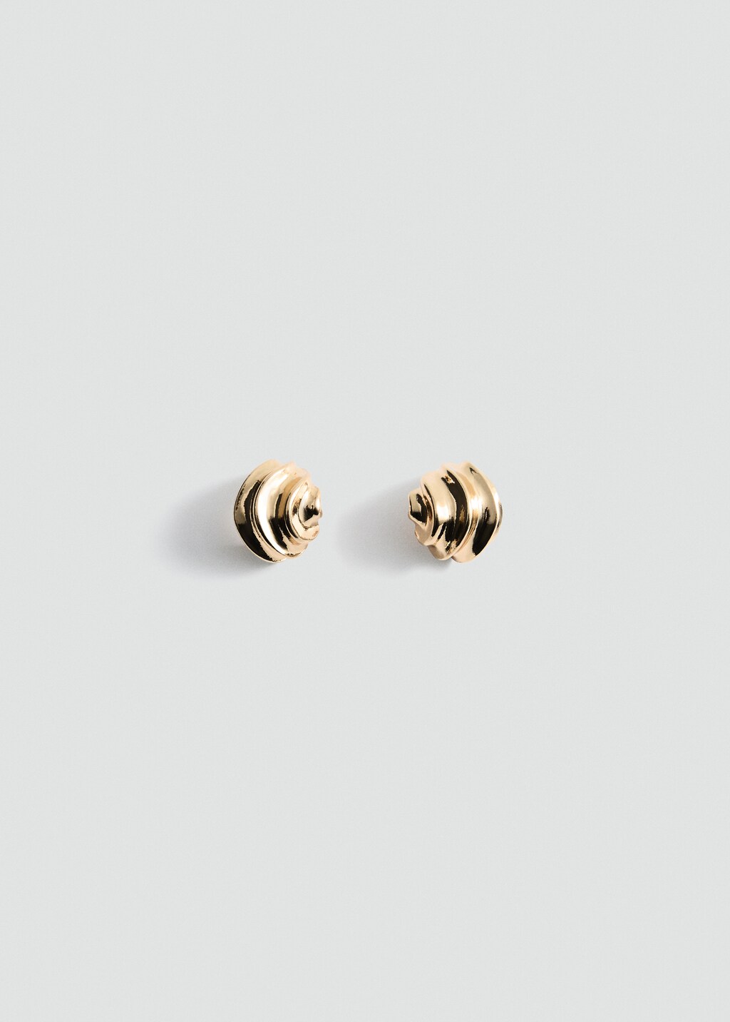 Embossed spiral earrings - Gold