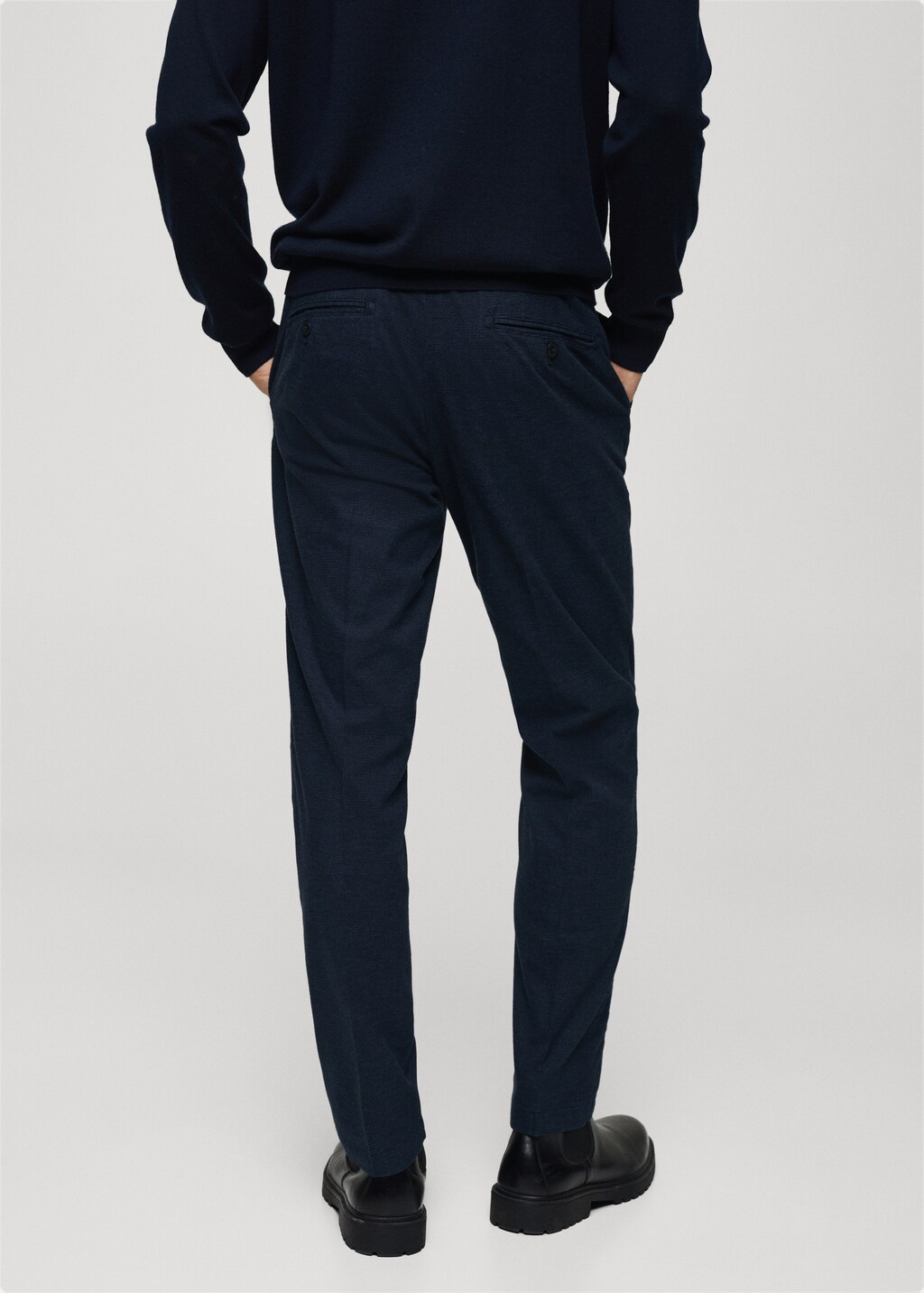 Regular-fit flannel trousers - Light Heather Grey