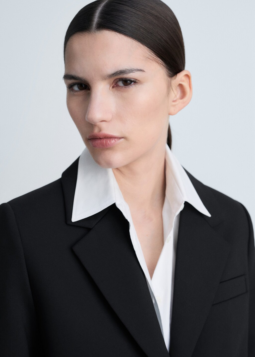 Cotton midi-coat with buttons - Black