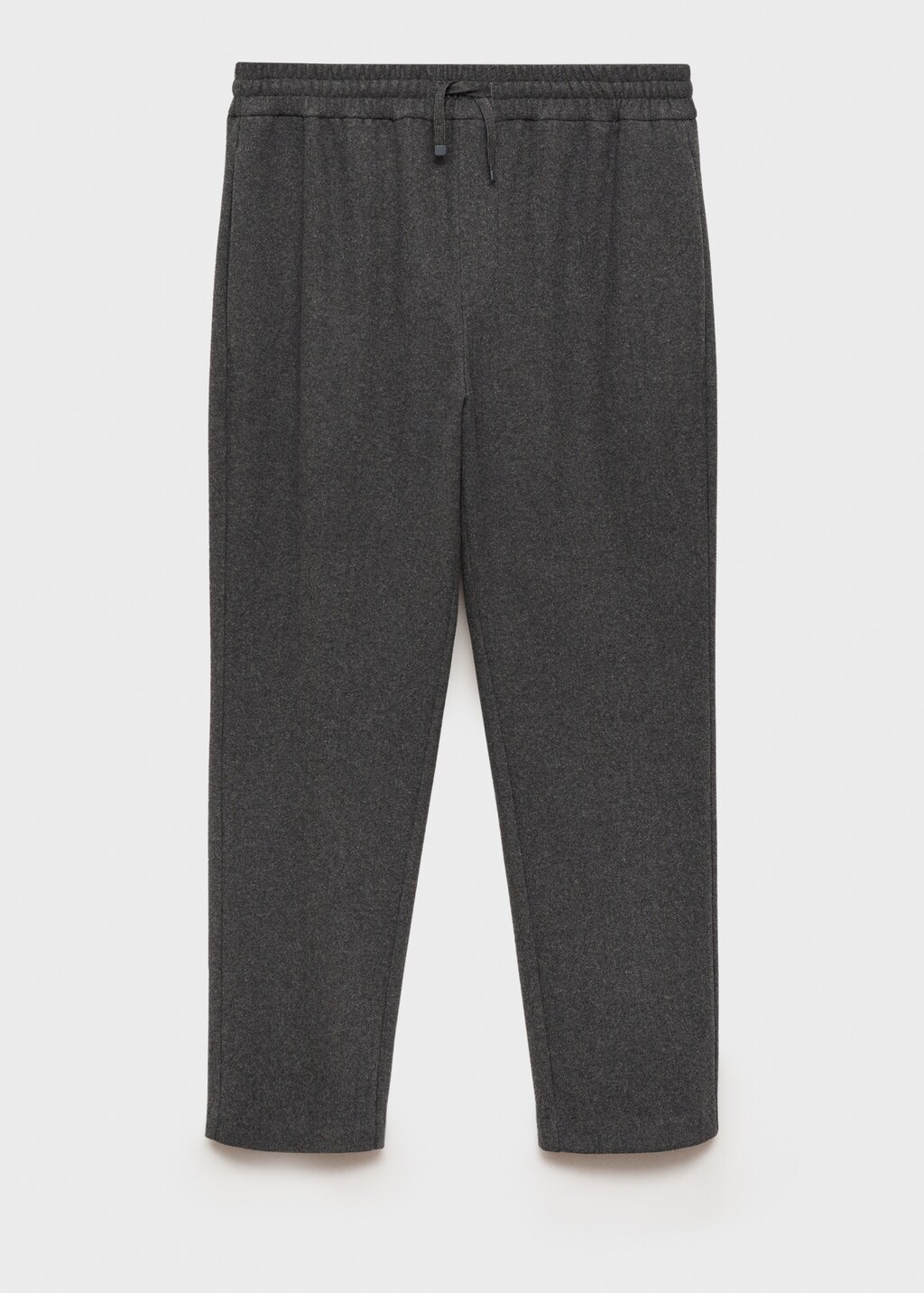 Flannel joggers with drawstring - Charcoal