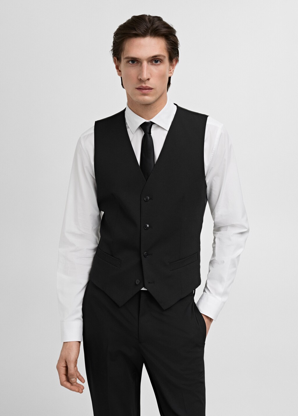Paris super slim-fit suit waistcoat - Ink Blue