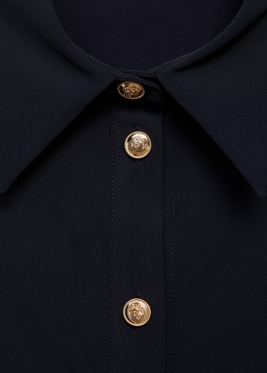 Midi-dress with draped waist - Dark Navy