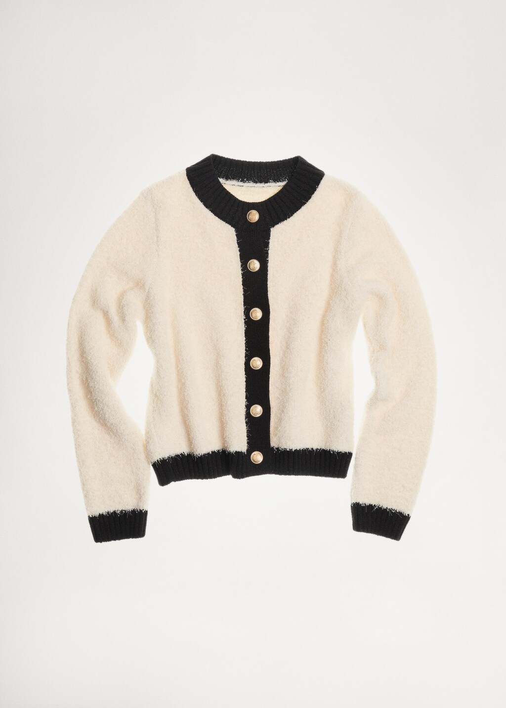 Contrasted buttons jacket - Ecru