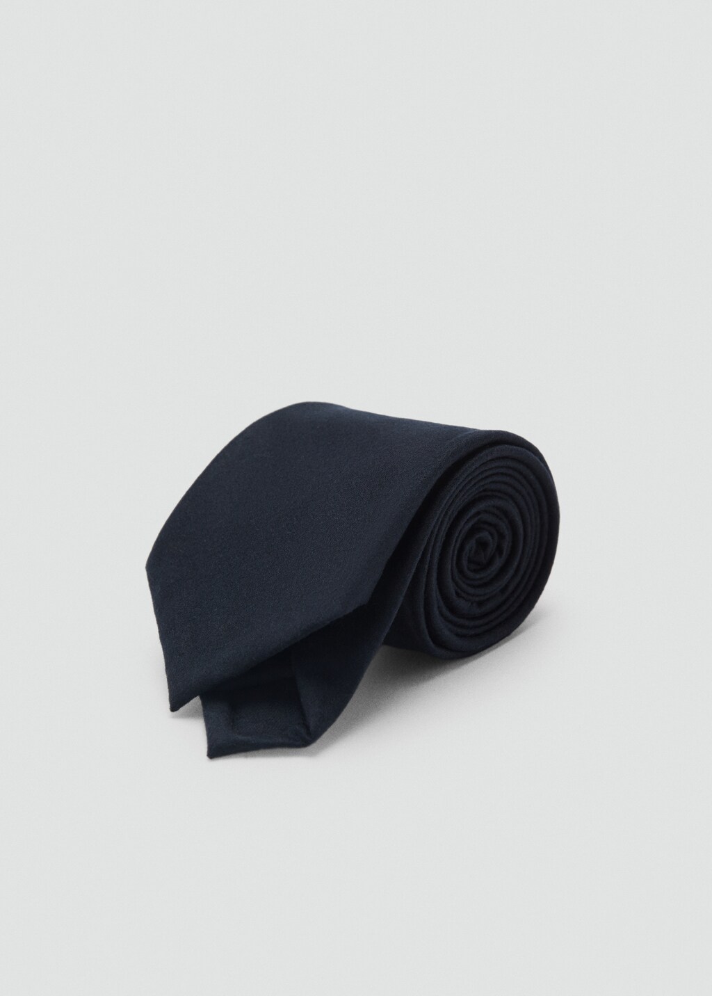 100% wool plain tie - Dark Navy