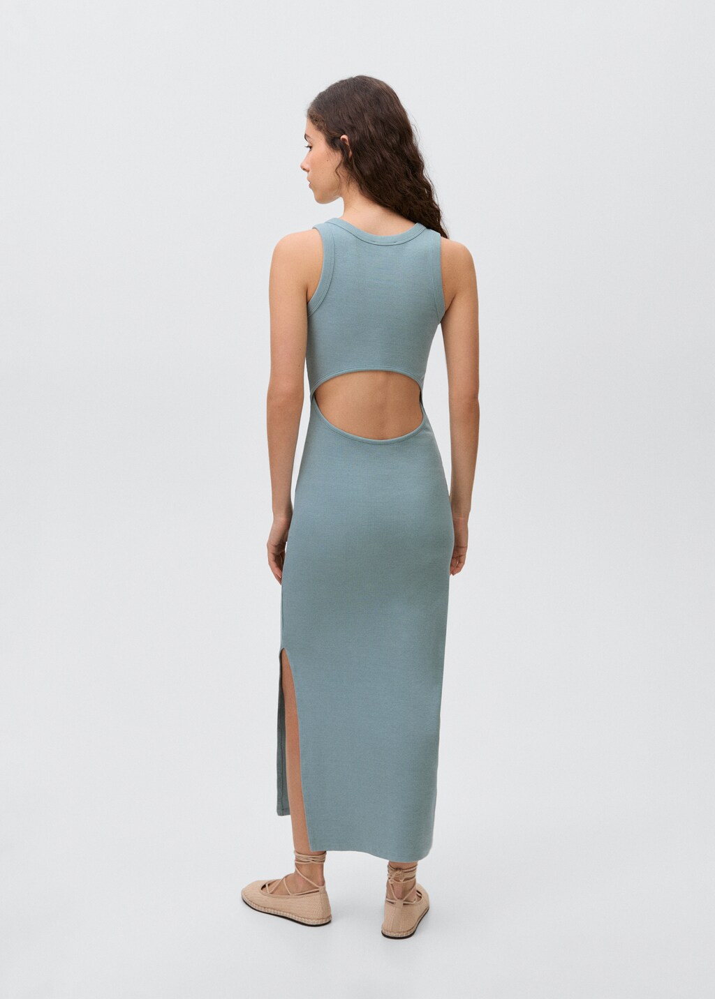 Cut-out back dress - Blue