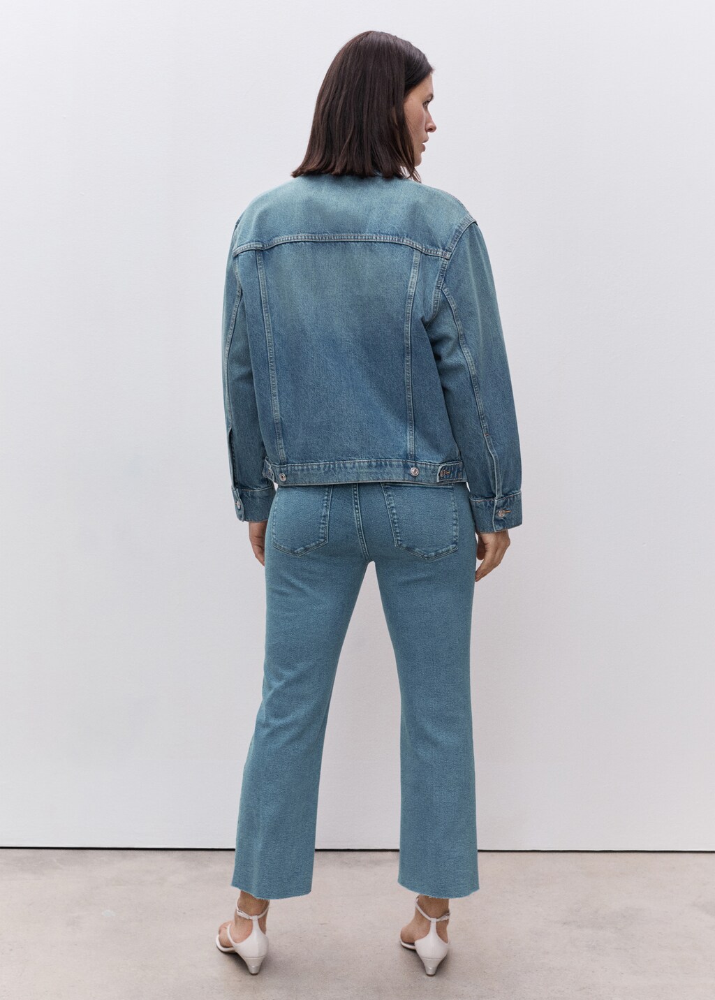 Maternity flared cropped jeans - Off White