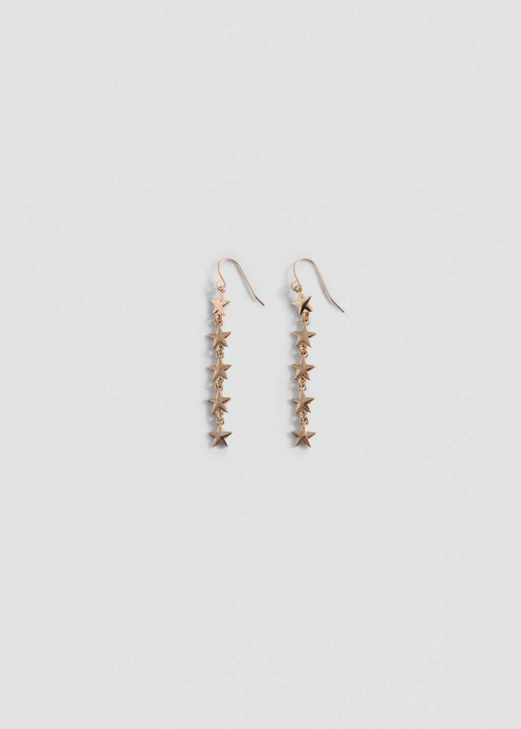 Long star earrings - Gold
