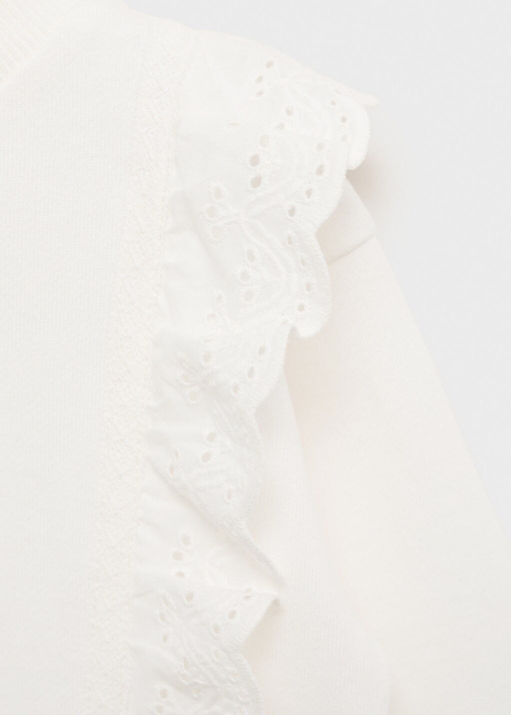 Ruffle detail sweatshirt - Off White