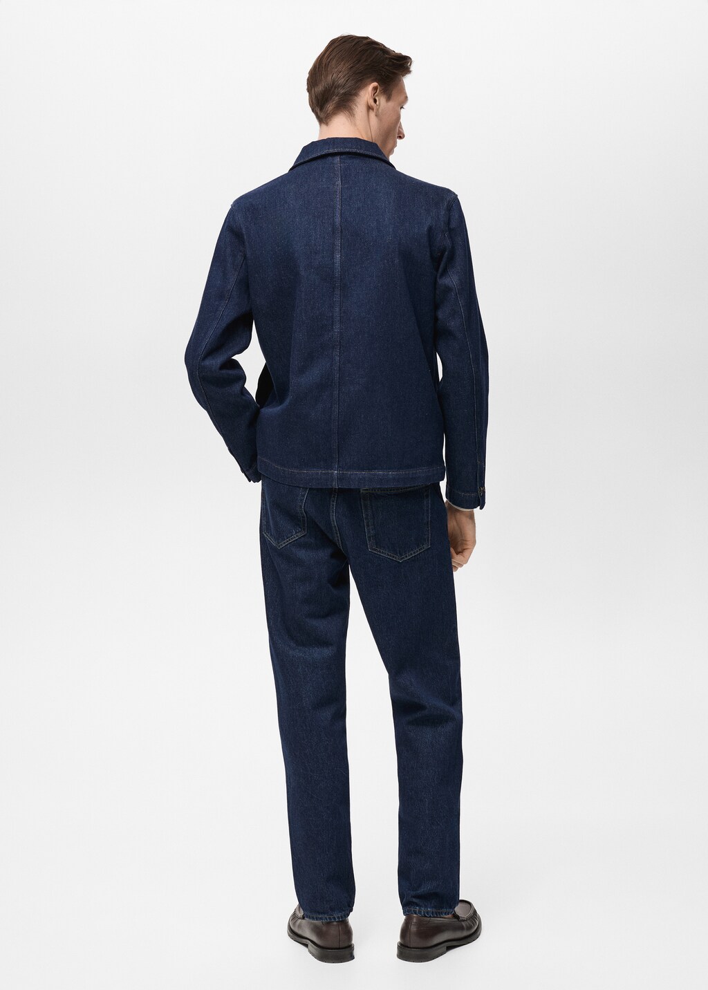 Regular-fit denim overshirt - Open Blue