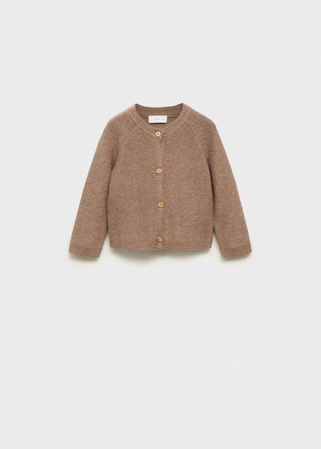 Knitted button cardigan - Medium Brown