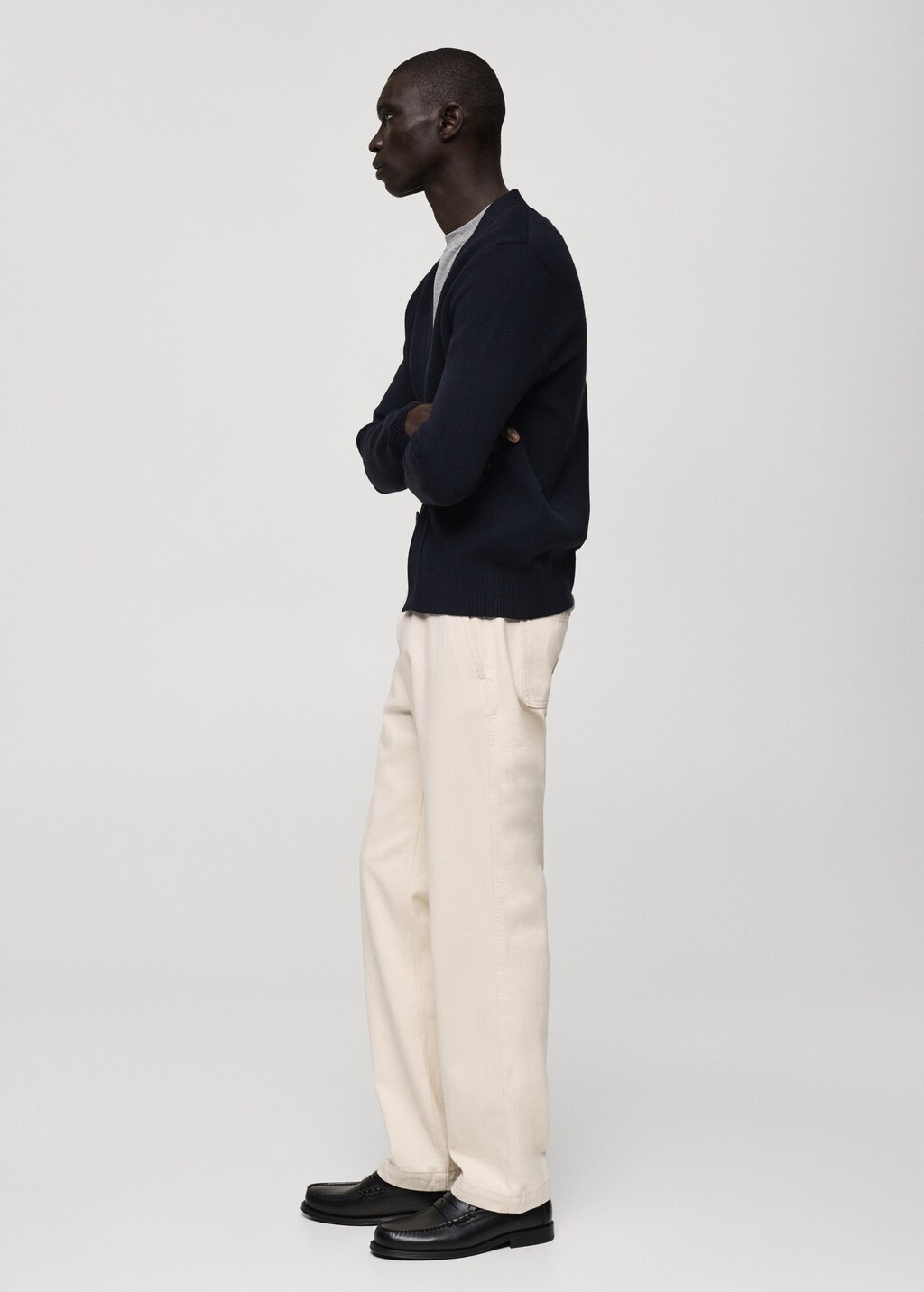 Regular fit cotton jeans - Off White