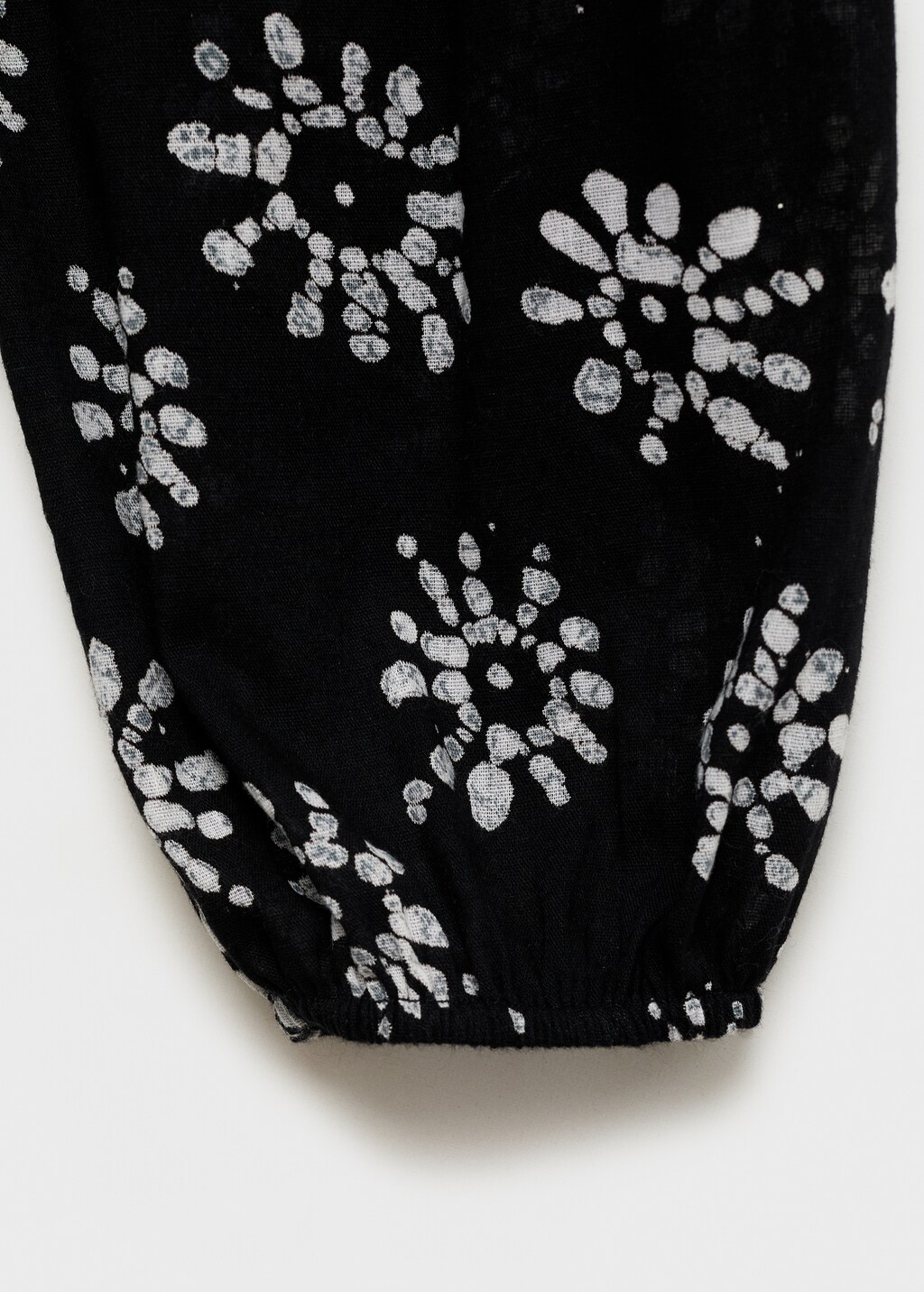 Asymmetrical printed blouse - Black