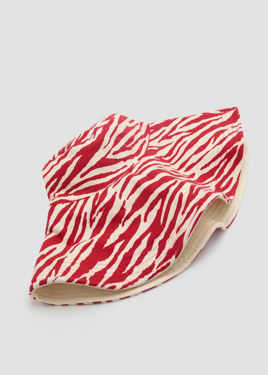 Reversible zebra bucket hat - Red